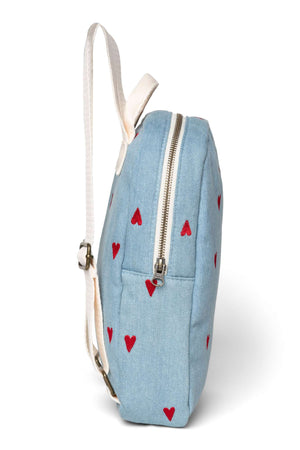 Wasserdichtes Futter im Denim Hearts Mini Rucksack von Studio Noos