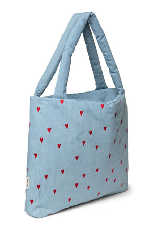 Studio Noos Mom Bag – Herzchen-Denim im Detail