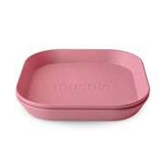 Lot de 2 assiettes carrées pour enfants, rose poudré