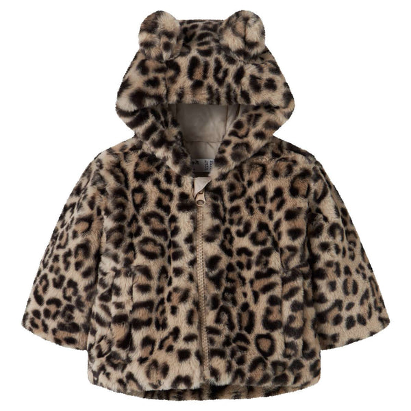Veste teddy Mila Léopard Humus