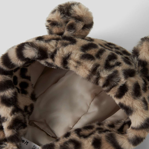 Veste teddy Mila Léopard Humus