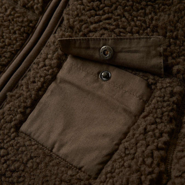 Veste teddy Nalo Dark Earth