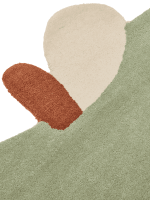 Handgetufteter Apple Tufted Teppich Tea Green von ferm LIVING aus Neuseelandwolle