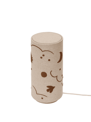 ferm LIVING Tischlampe Skye Natural/Bronze – leuchtend