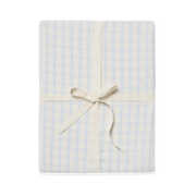 Musselin-Fixleintuch Gingham Sky Blue