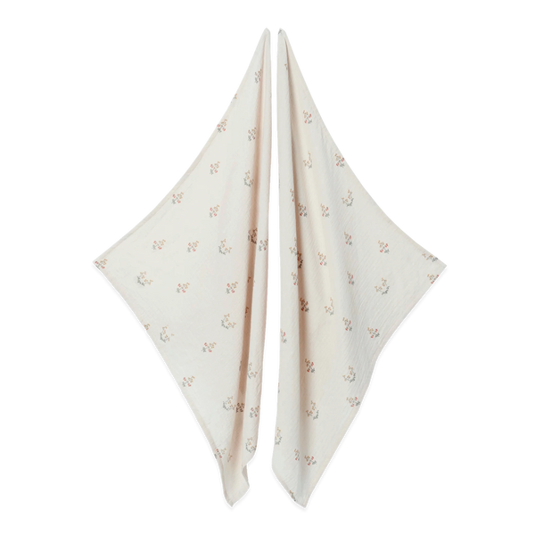 Lot de 2 petites couvertures en mousseline La Fraise