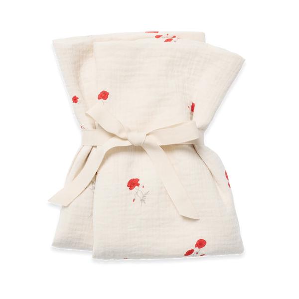 2-Pack Musselindecke Klein Poppy