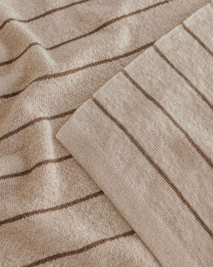 Hvid Babydecke Harry Sand/Mocha, Kante im Detail