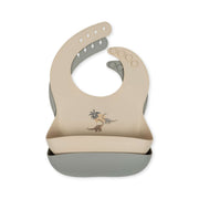 Lot de 2 bavoirs en silicone Dino