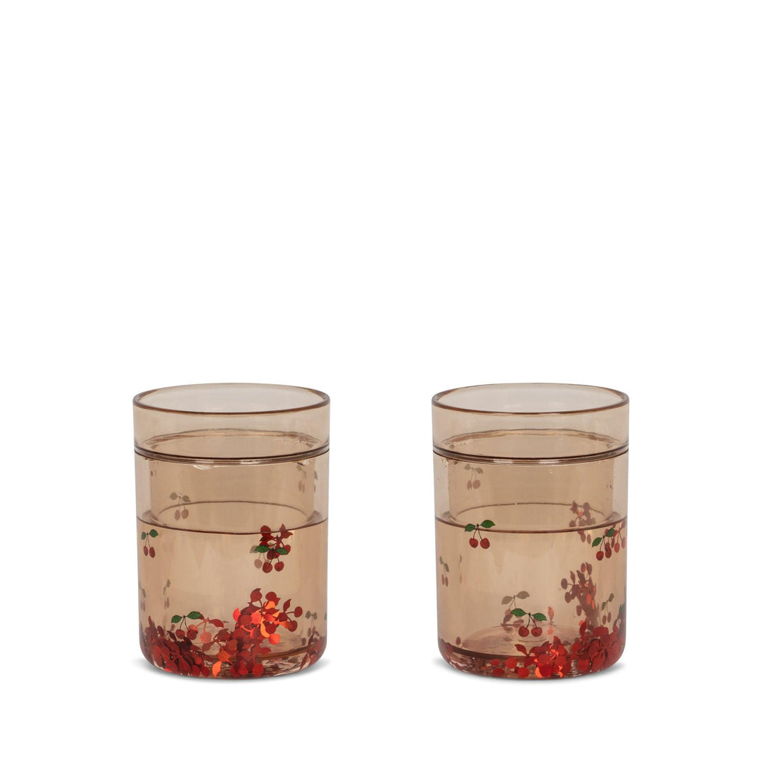 Konges Slojd 2-Pack Glitzer-Trinkbecher Cherry | Trinkbecher | Beluga Kids
