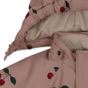 Kapuze des Konges Sløjd Nohr Schneeanzugs Ma Grande Cerise Blush