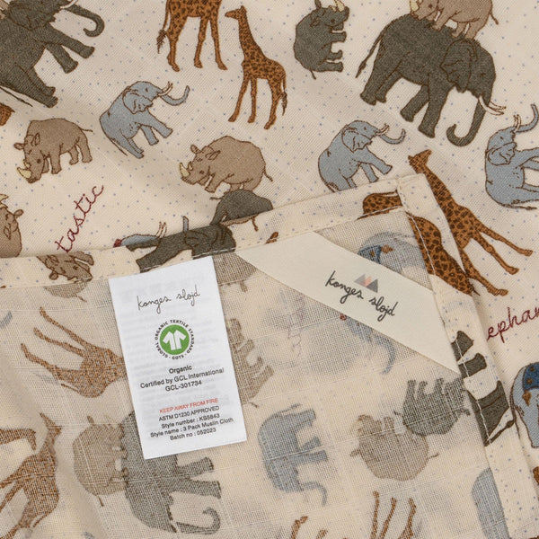 Konges Slojd 3-Pack Mulltücher Elephantastic | Mulltuch | Beluga Kids
