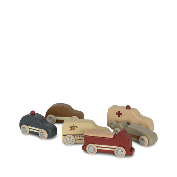 Konges Slojd 9 Stk. Mini Holzautos | Spielzeugauto | Beluga Kids