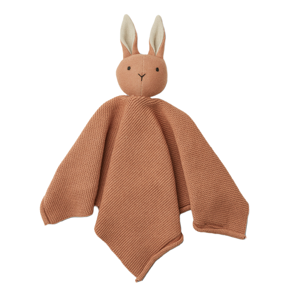 Milo Knitted Cuddle Blanket Rabbit Tuscany Rose