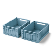 Boîte de rangement Weston « M » bleu plage (lot de 2)