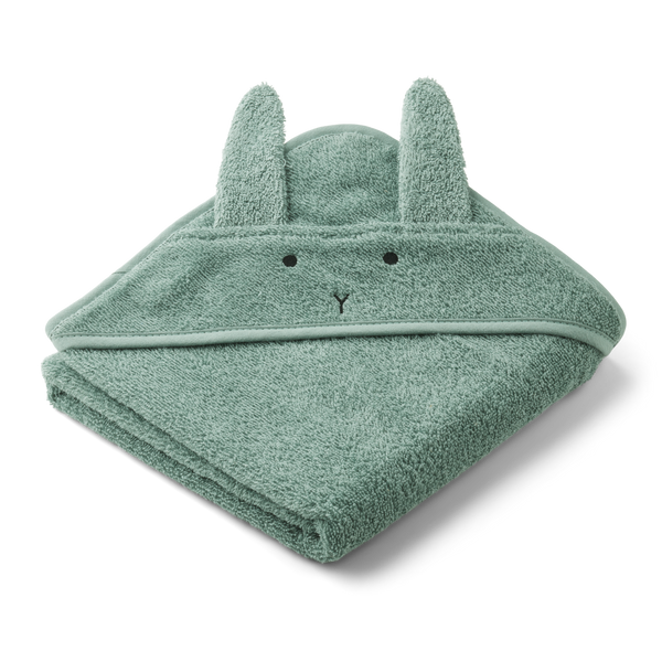 Albert Hooded Bath Towel Rabbit Peppermint