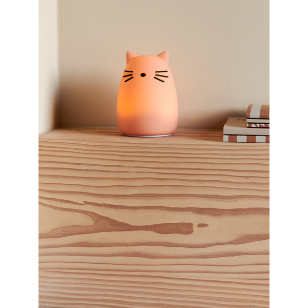 Winston Night Light Cat Rose