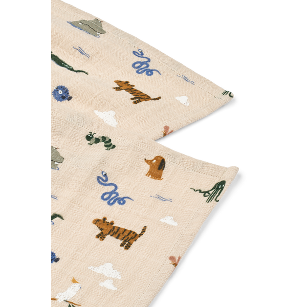 2-Pack Mulltücher Around the world