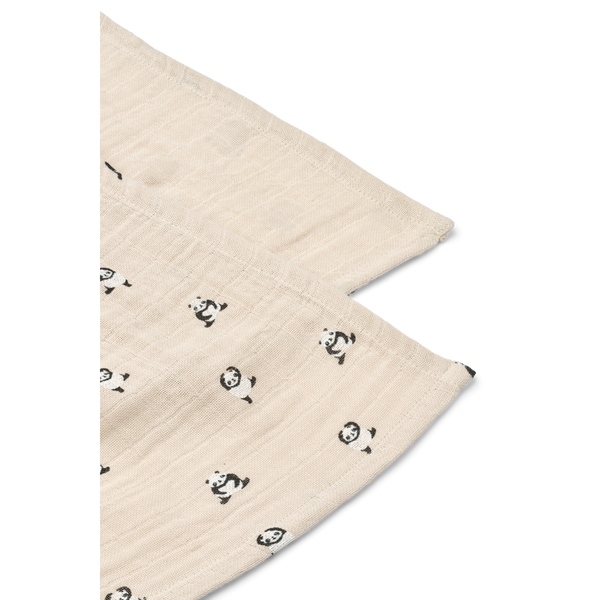 2-Pack Muslin Cloths Mini Panda / Sandy
