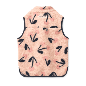 Liewood Vada Pile Weste Cherry Heart Detailansicht