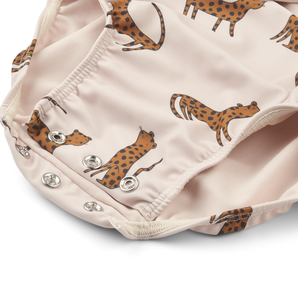 Liewood Maxime Baby Badeanzug mit Ärmel Leopard LW15416-1493