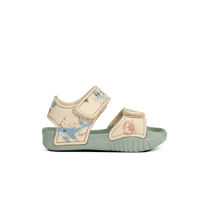 Blumer Sandalen von Liewood im Sea-Creature-Motiv, Seitenansicht