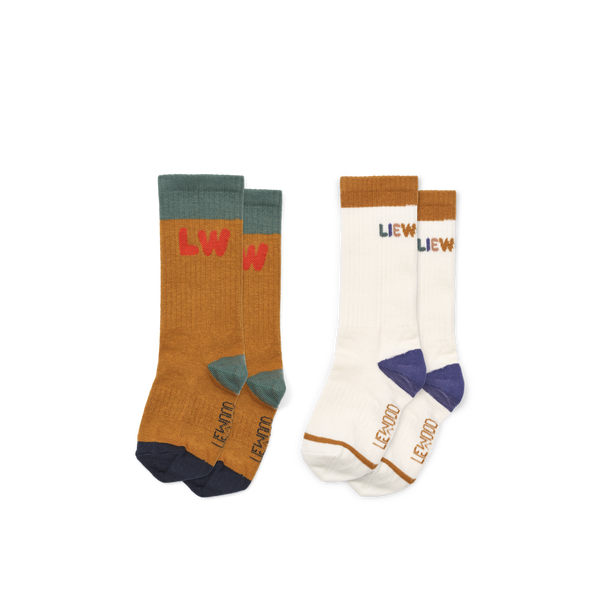 2-Pack Socks Annette Cream / Golden Caramel