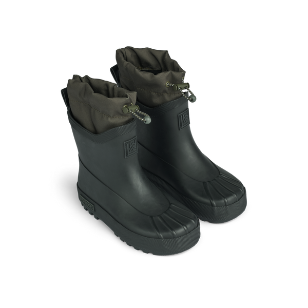 Isaac Technical Rain Boots Black Army Brown 