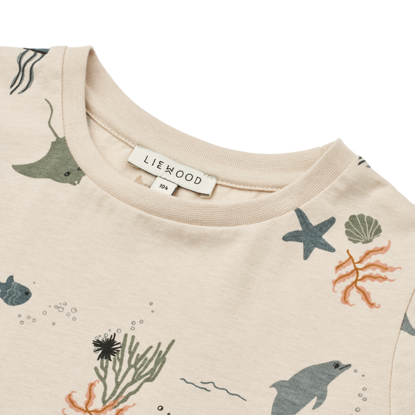 Liewood Apia T-Shirt Sea Creatures Sandy | Badeanzug | Beluga Kids