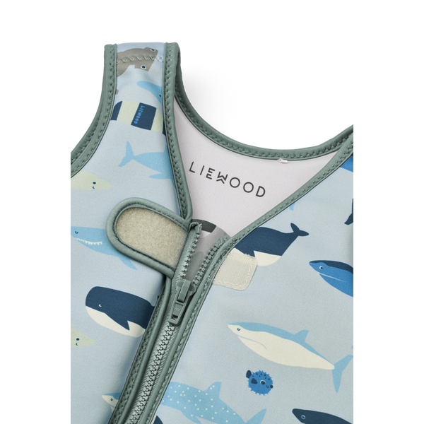 Dove Swim Vest Shark / Dove Blue