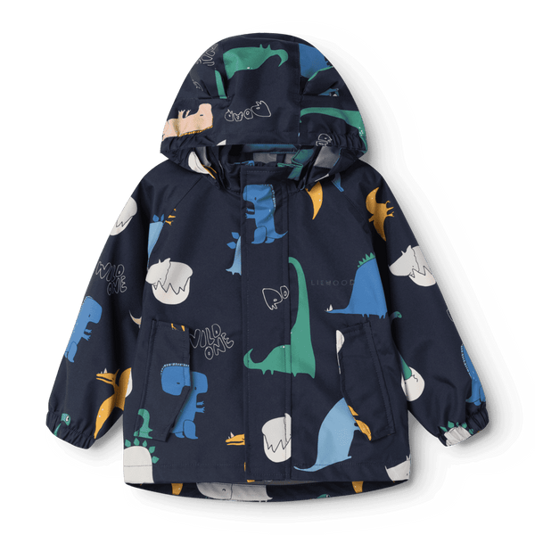 Liewood Manu Regenset Dino Roar Classic Navy – Regenjacke Detailansicht