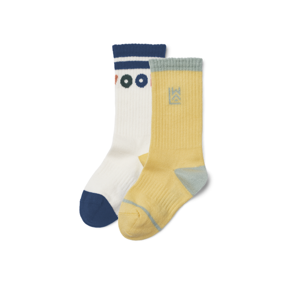 2-Pack Socken Annette Lemonade / Creme