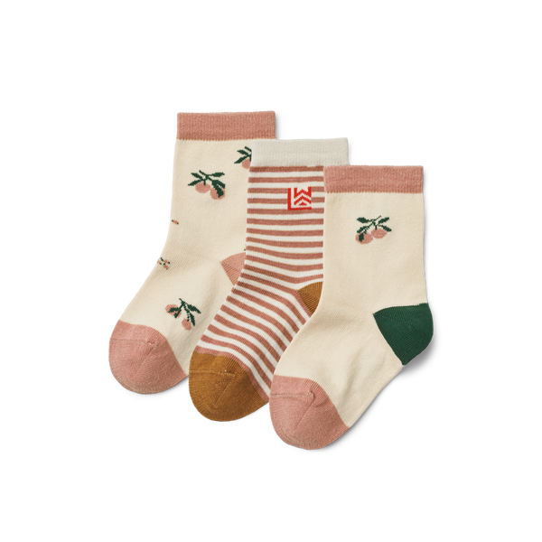 3-Pack Socken Silas Peach sea shell mix