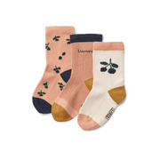 3-Pack Socken Silas Berry Pale Tuscany