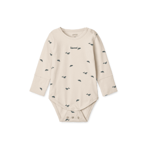 Baby Body Mini Whale von Liewood mit Druckknöpfen an der Schulter