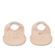 Lot de 2 bavoirs en silicone Ember Mini Papillon / Fleur de pommier