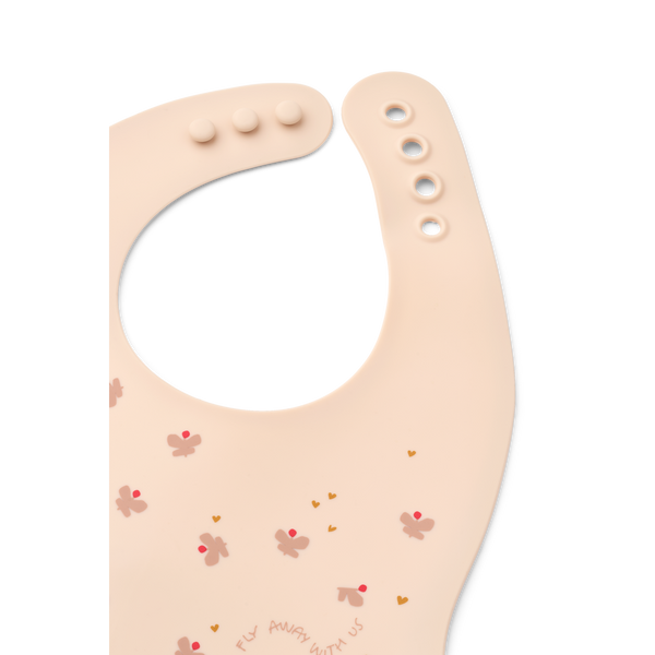 2-Pack Ember Silikon-Lätzchen Mini Butterfly / Apple blossom