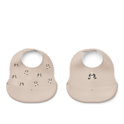 Lot de 2 bavoirs en silicone Ember Mini Panda