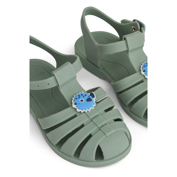 Bre sandals with charms puffer / peppermint