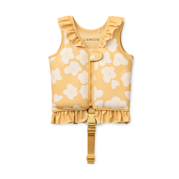 Dove Swim Vest with Ruffles Flower / Lemon Yellow