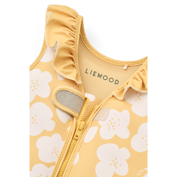 Dove Swim Vest with Ruffles Flower / Lemon Yellow