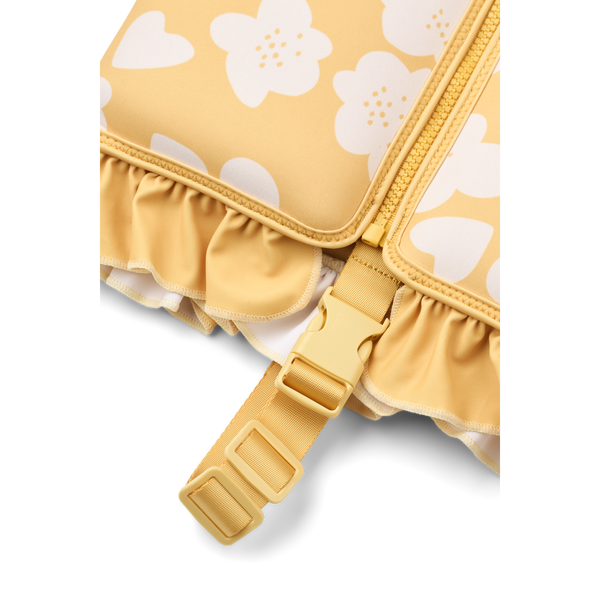 Dove Swim Vest with Ruffles Flower / Lemon Yellow
