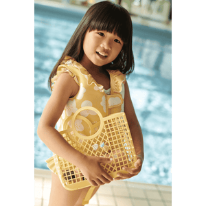 Liewood Dove Schwimmweste Flower Lemon Yellow Verschluss Detail