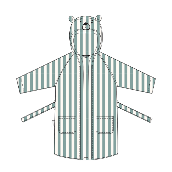 Lily Bademantel Peppermint / creme de la creme