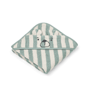 Albert hooded bath towel Peppermint / creme de la creme stripe