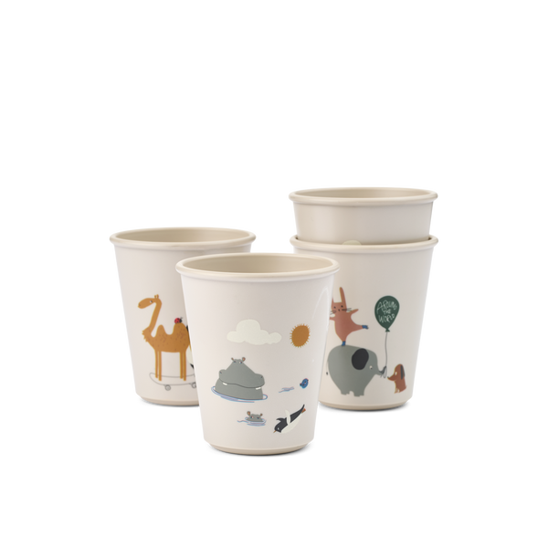 4-Pack Lana Trinkbecher Around the world