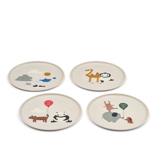 4-Pack Remco Teller Around the world