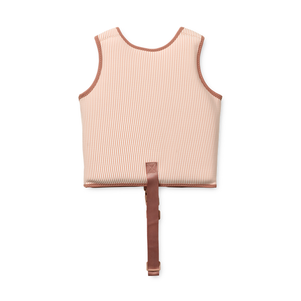 Dove Seersucker Swim Vest Stripe Pale Tuscany / Creme de la Creme