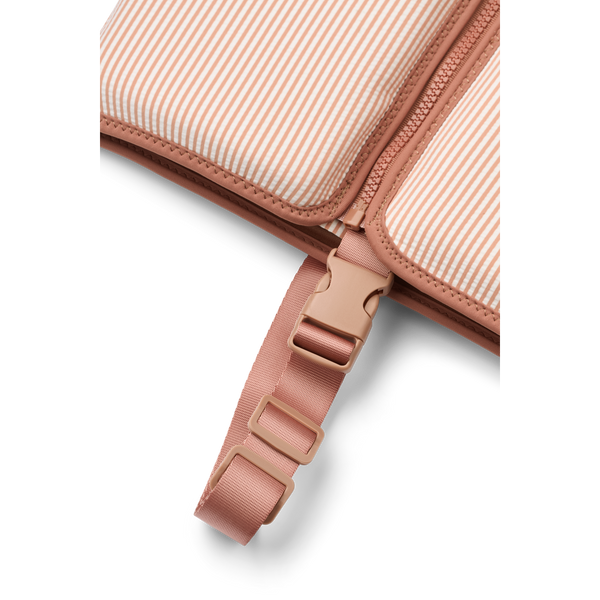 Dove Seersucker Swim Vest Stripe Pale Tuscany / Creme de la Creme