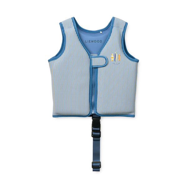 Dove Seersucker Swim Vest Stripe Riverside / Creme de la Creme